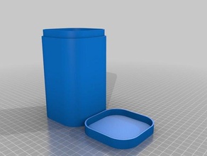 my customized rounded rectangular containers lid organization 3d print model - Mito3D