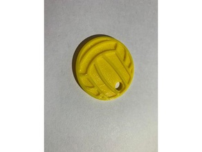 water polo bal keychain keychains 3d print model - Mito3D