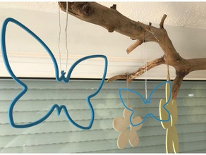 mariposa etiqueta decoración de la primavera 3d print model - Mito3D