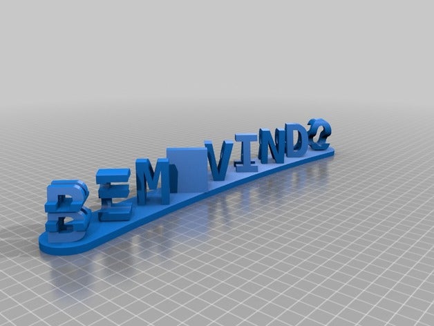 bem vindo 3dararas signos logotipos personalizado 3D print model - Mito3D