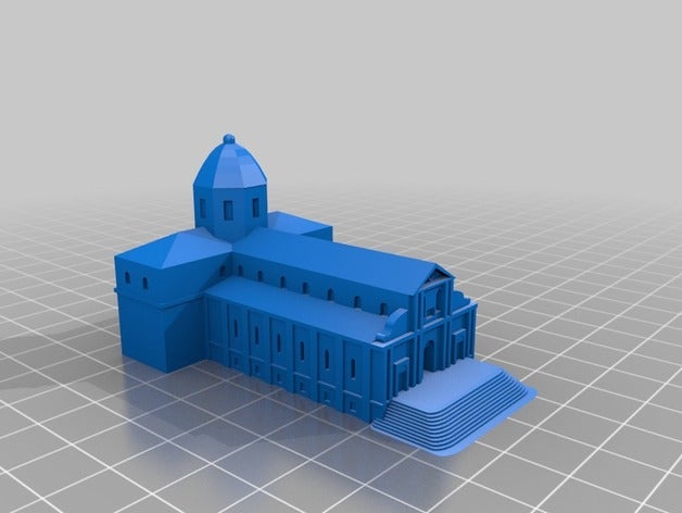 duomo di torino cattedrale san giovanni battista 3d drucken catterdrale der Miniatur turin 3D print model - Mito3D