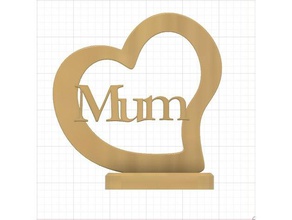 mum heart sculpture sculptures 3d print model - Mito3D