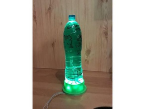 plastic bottle lamp electronics led light 3d print model - Mito3D