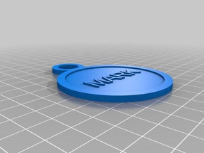my customized round number keychain openscad keychains 3d print model - Mito3D