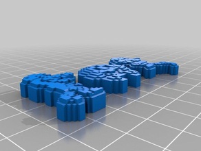 metroid Magnete pixel-Kunst video Spiele 3d print model - Mito3D