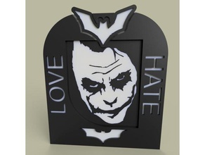 joker de batman 2d art 2dart Arte en arte la pared batarang logo símbolo 3d print model - Mito3D