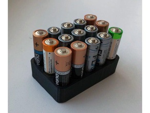 da tavolo compatta batteria titolare strumento i titolari caselle aa 3d print model - Mito3D