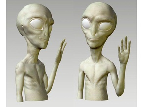 paul sculpt bust sculptures alien head 3d print model - Mito3D