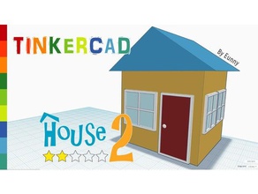house 2 level tinkercad models eunny home mini miniature 3d print model - Mito3D