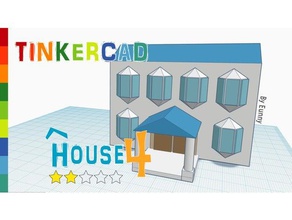 Haus 4 Ebene 2 tinkercad Modelle eunny home mini Miniatur 3d print model - Mito3D