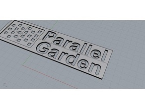 paralelo jardim logotipo sinais logotipos Logo em 3d 3d print model - Mito3D