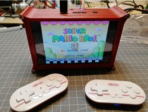 raspberry pi tela de 5 polegadas caso retropie console eletrônica 3 3d print model - Mito3D