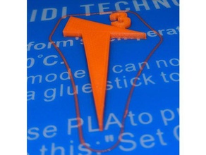 t3 logotipo da impressão 2d arte 3d print model - Mito3D