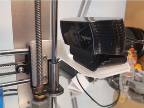 webcamera shelf 3d printer accessories geeetech i3 pro logitech webcam z-axis 3d print model - Mito3D