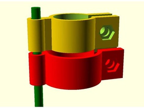 Stativklemme-Stativ diy einstellbar openscad pvc 3d print model - Mito3D