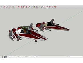 jedi fighter de star wars 3d impresión 3d print model - Mito3D