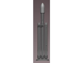 ultra detailed falcon heavy rocket model 1144 scale scans replicas elon musk 9 spacex starship tesla 3d print model - Mito3D