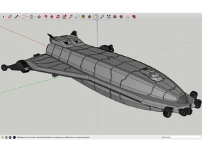 vengeur vaisseau spatial 3d l'impression 3d print model - Mito3D
