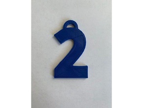 números de seu chaveiro saco do esporte ao ar livre rótulos marca 3d print model - Mito3D