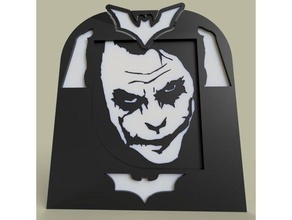 joker batman v2 2d art 2dart wall batarang logo symbol painting 3d print model - Mito3D