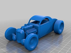 tinker toy vehículos coupé de la automoción appleman diseño escritorio dragster hot rod hotwheels coche viejo tinkercad 3d print model - Mito3D