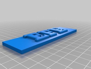 efe name plate customizable text 3d printing 3d print model - Mito3D