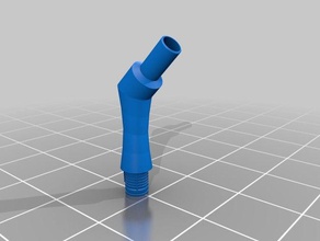 aldes ccleaner curva partes aspiradora manguera de vacío 3d print model - Mito3D