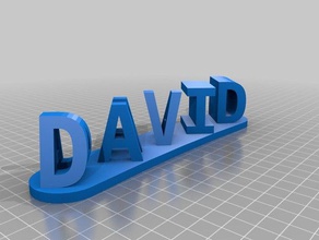 david ana sinais logotipos personalizado 3d print model - Mito3D