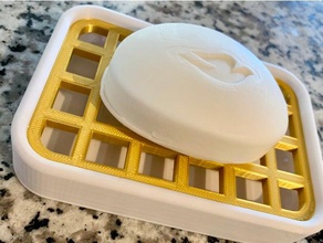 jabonera de drenaje cuarto baño plato jabón titular la esponja 3d print model - Mito3D