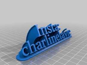 texte charline office customized 3d print model - Mito3D