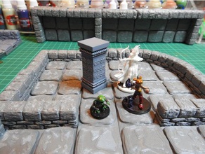 d&d scenery aztec pillar snake runes tomb annihilation toy game accessories chult column customizable dd dnd miniature tiles dungeons dragons fane maztica miniatures night serpent openforge openlock supportless toa 3d print model - Mito3D