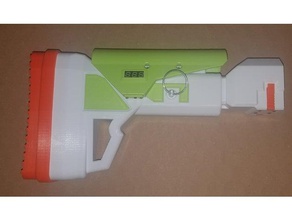 nerf réglable batterie de stock les jouets jeux blaster pistolet mod 3d print model - Mito3D