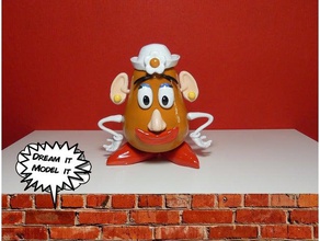 mrs potato head toy story 3d drucken animierte Charakter Niedlich disney Abbildung Spaß Filme pixar 3d print model - Mito3D