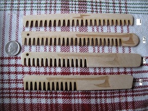 laser cut beard comb tongue depressor hand tools 3d print model - Mito3D