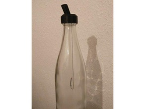 bottle cap inhaler diy bong glass hash 3d print model - Mito3D