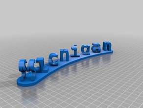 michigan state2 sinais logotipos personalizado 3d print model - Mito3D