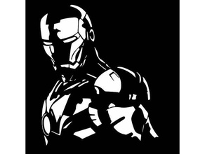 iron man stencil 3 2d art avenger avengers ironman marvel 3d print model - Mito3D