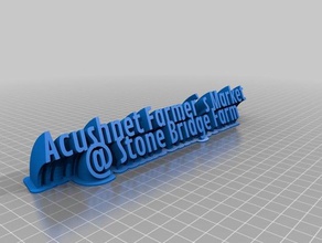 farmers market sign office customized 3d print model - Mito3D