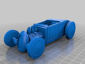 tinker veículos de brinquedo roadster appleman design hotrod carro velho ratrod tinkercad tinkertoys 3d print model - Mito3D