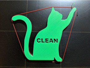 dishwasher cat magnet kitchen dining clean dirty 3d print model - Mito3D