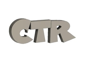 crash team racing abbreviation ctr games bandicoot logo ps1 3d print model - Mito3D