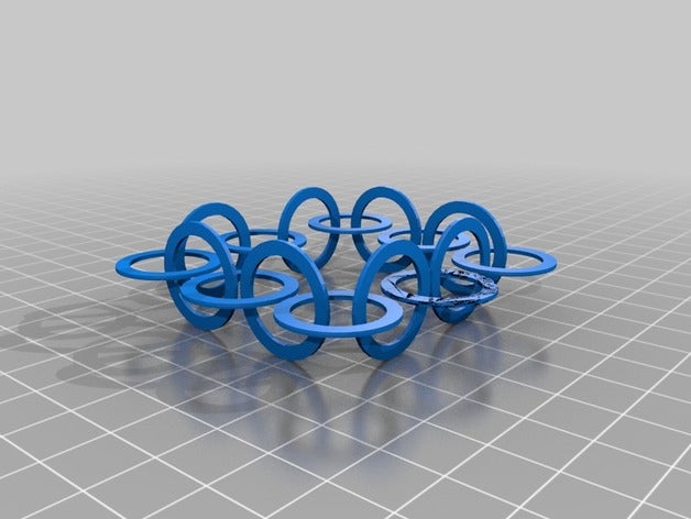 cerchio braccialetto a catena gioielli moda 3D print model - Mito3D