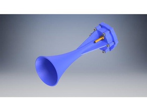 Impressos em 3d corneta impressão airhorn preguiçoso 3d print model - Mito3D