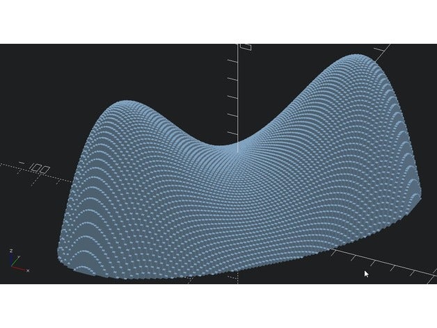 punto de silla la función openscad matemáticas arte 3D print model - Mito3D