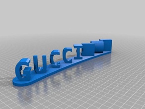 gucci flip flop signs logos customized 3d print model - Mito3D