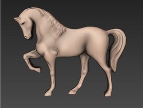 digno de caballo arte 3d print model - Mito3D