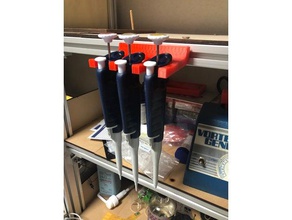 pipette holder aluminiux extrusion biology 3d print model - Mito3D