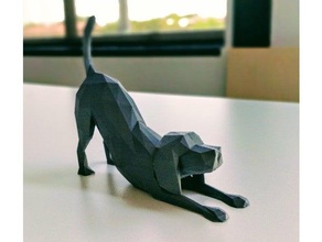 Polygon-Hund Tiere beagle nach unten Hund low-poly nsfw 3d print model - Mito3D