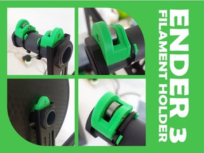 ender 3 bearing filament holder stock bracket 3d printer accessories 3d print model - Mito3D