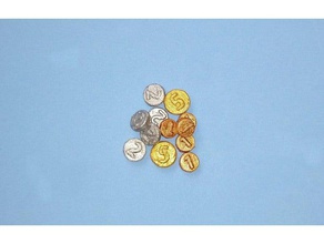 monedas del tamaño de playmobil sylvanian families playsets calico critter los niños mercado la cabina puesto en el 3d print model - Mito3D